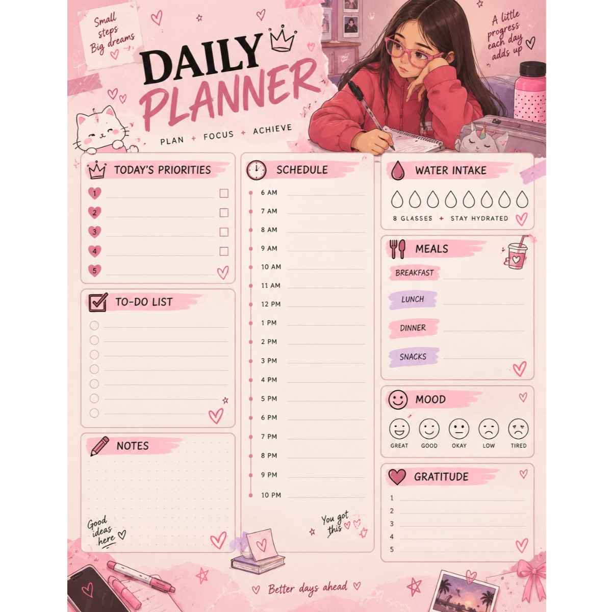 Planificateur quotidien premium pour organiser vos journées rêvées