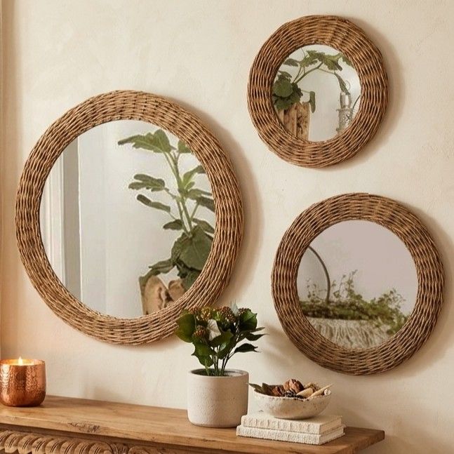 miroirs rattan élégance artisanale pour un intérieur unique