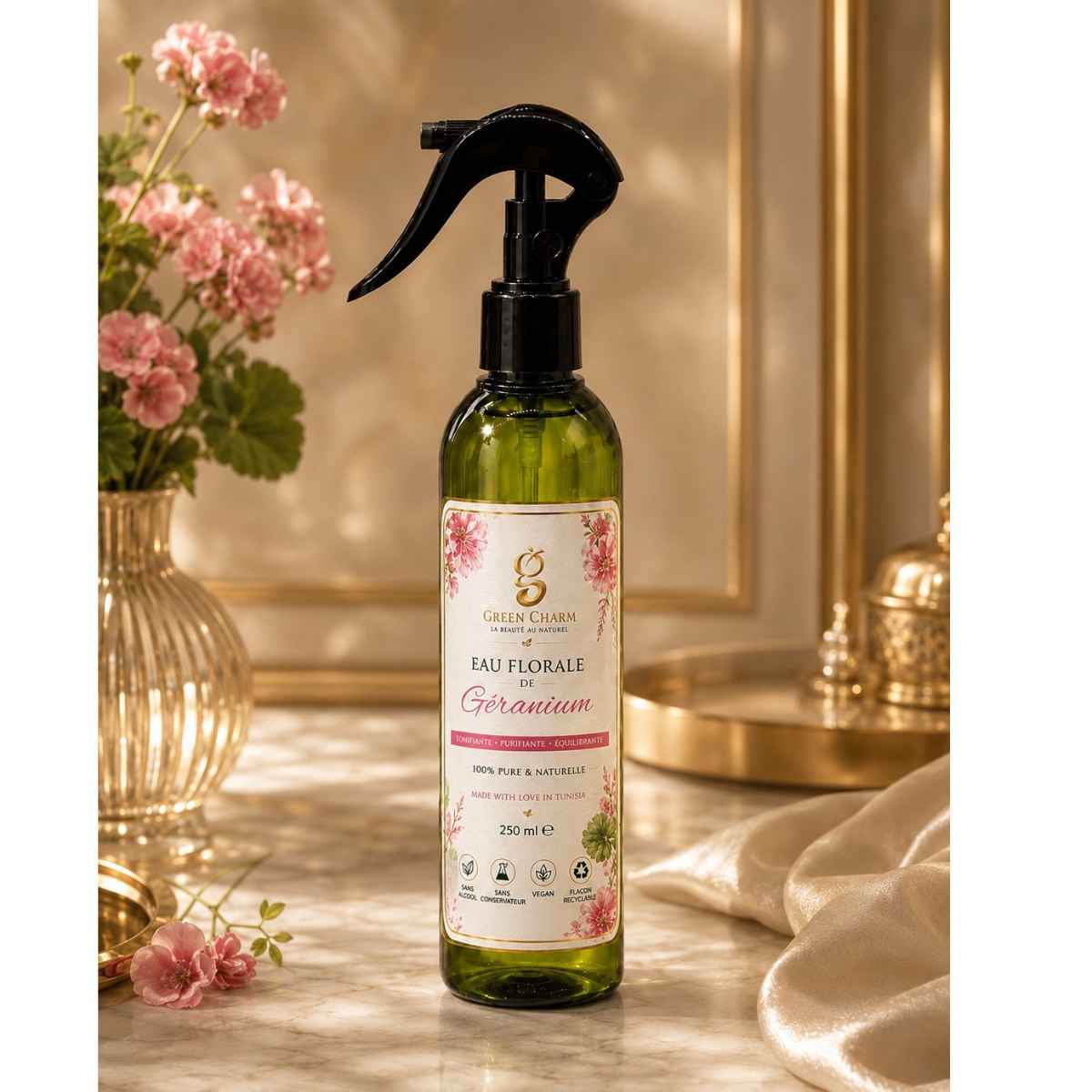 eau florale géranium 250 ML un trésor bio