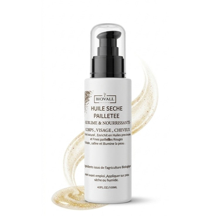 huile bronzage paillette rouge pour un éclat sublime