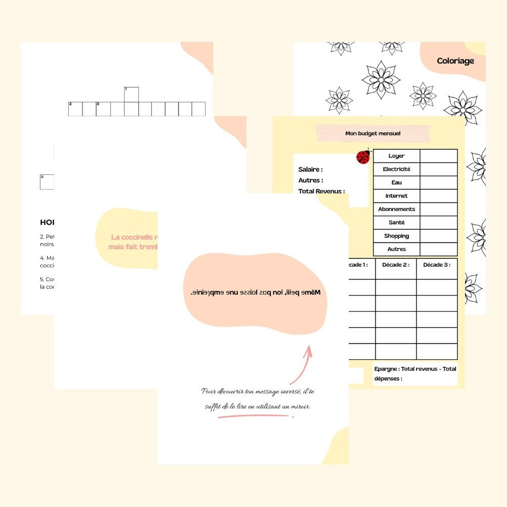 Notebook A5 thème coccinelle - style livre culturel