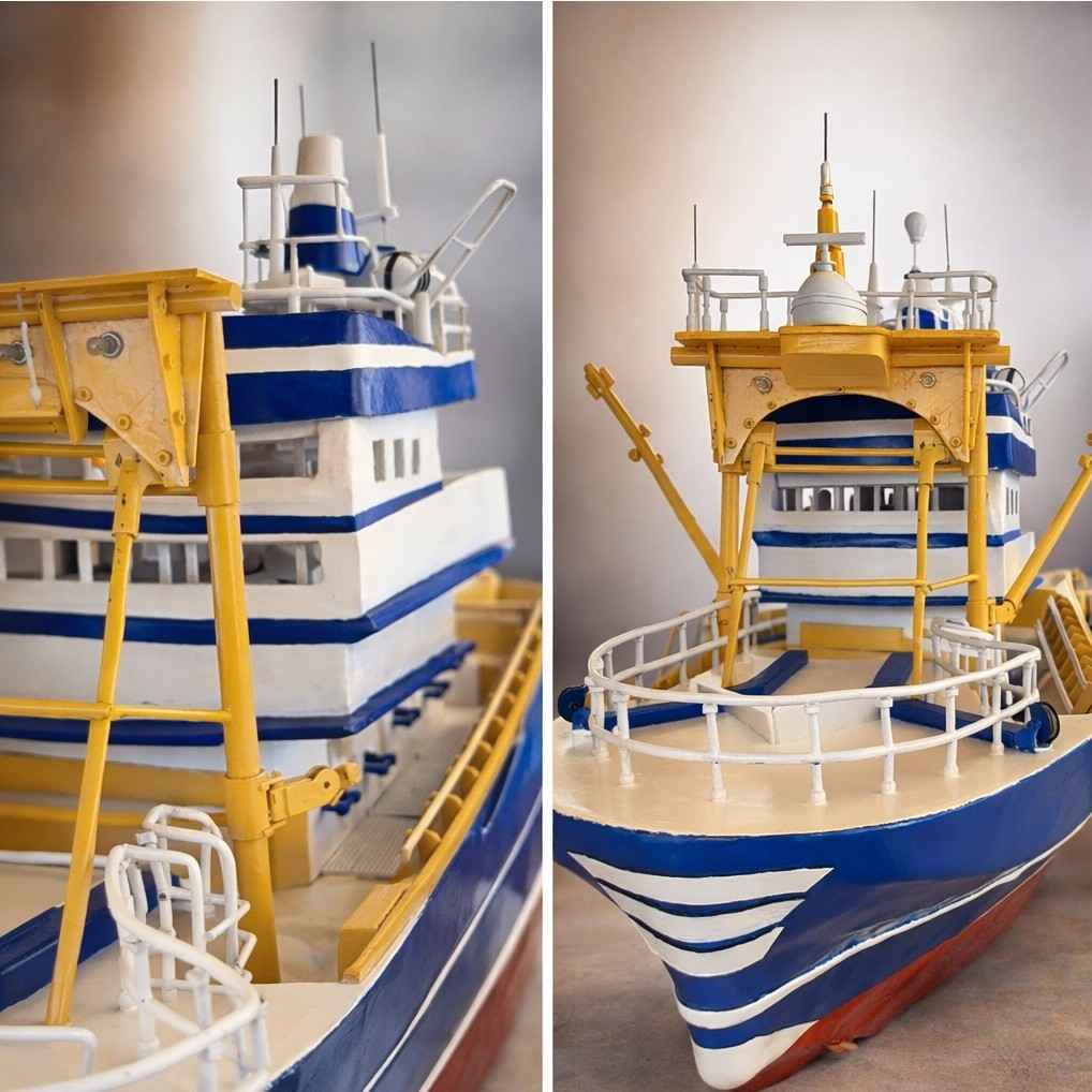 Modèle de Bateau Nautique Élégant - Chef-d'Œuvre Artisanal