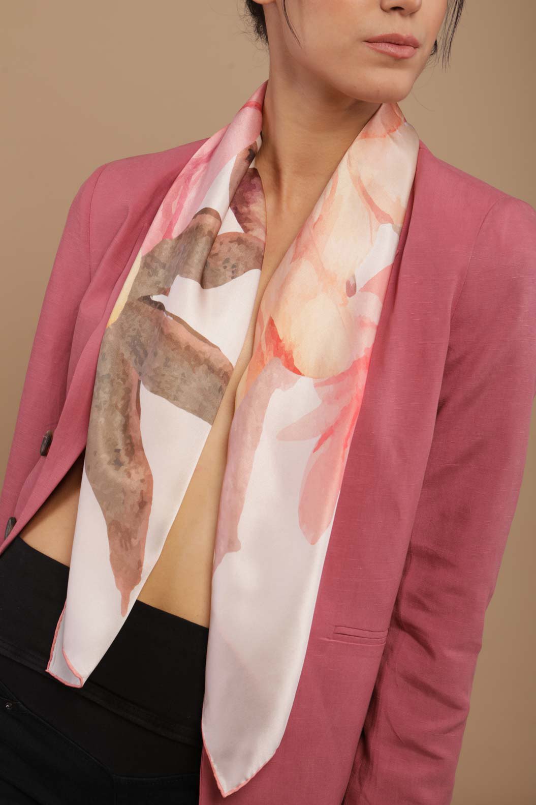 Foulard en soie naturelle Falling in love