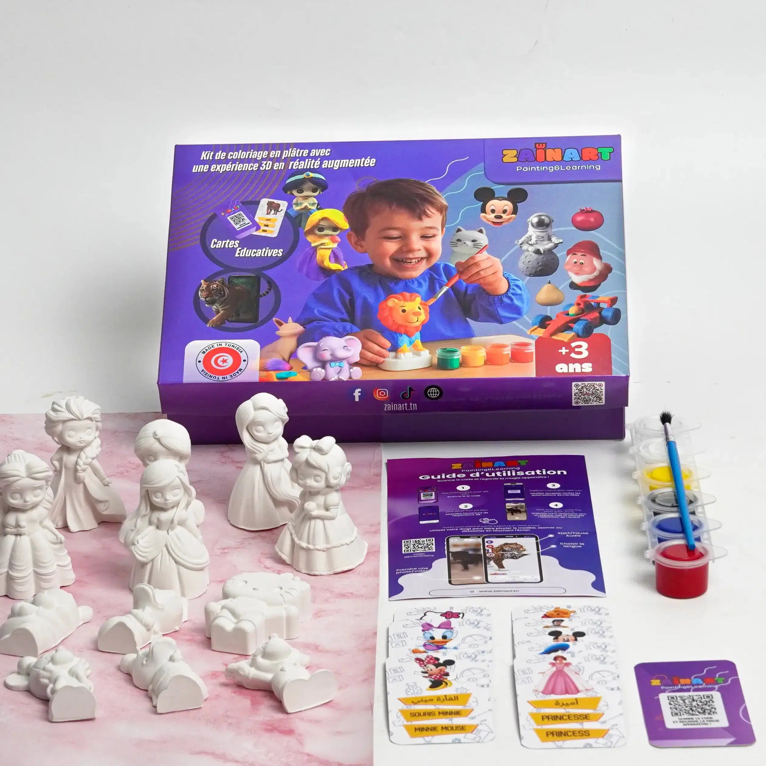 Mini Royaume Disney en Plâtre – Colorie & Explore en AR