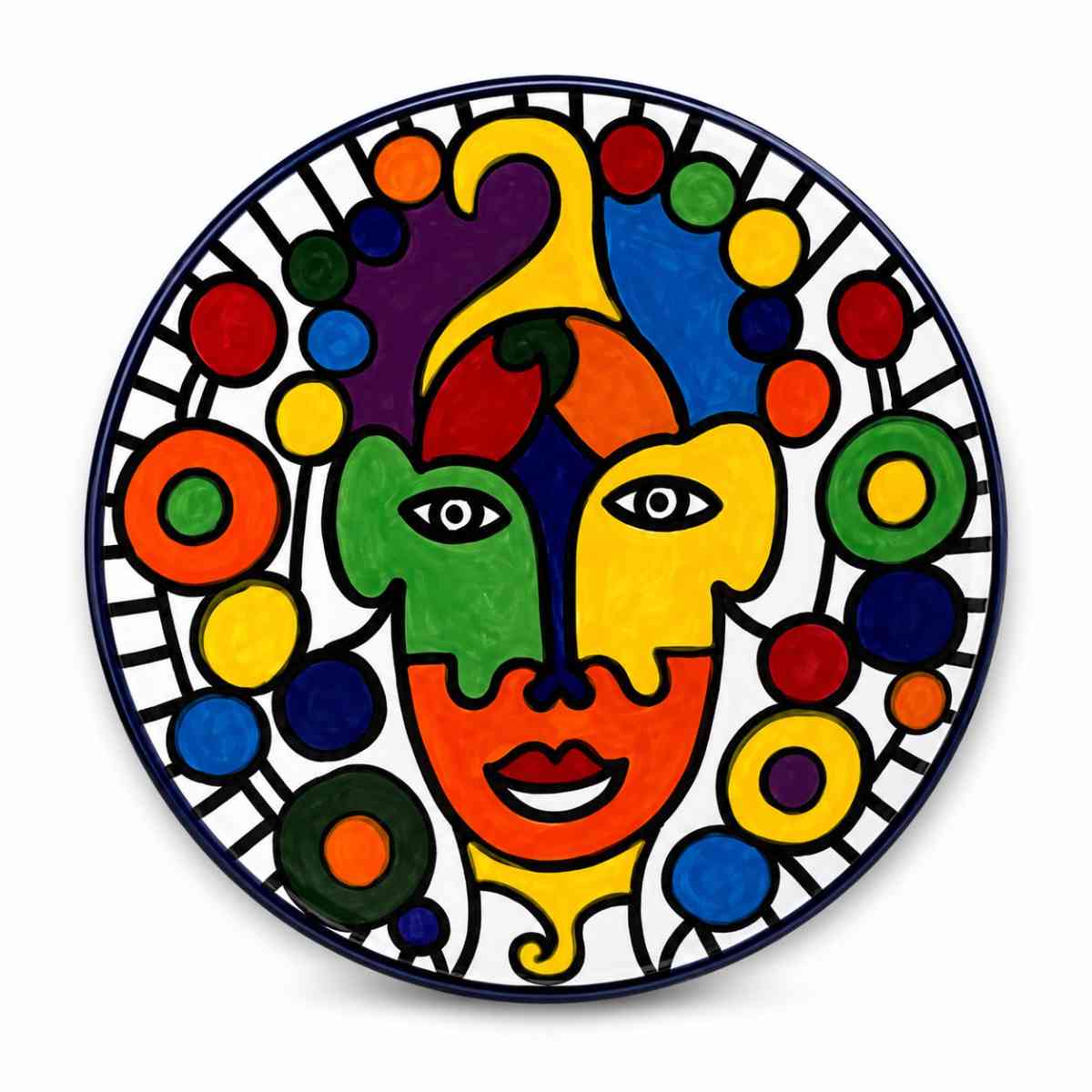 Assiette murale décorative pop artpour un style unique