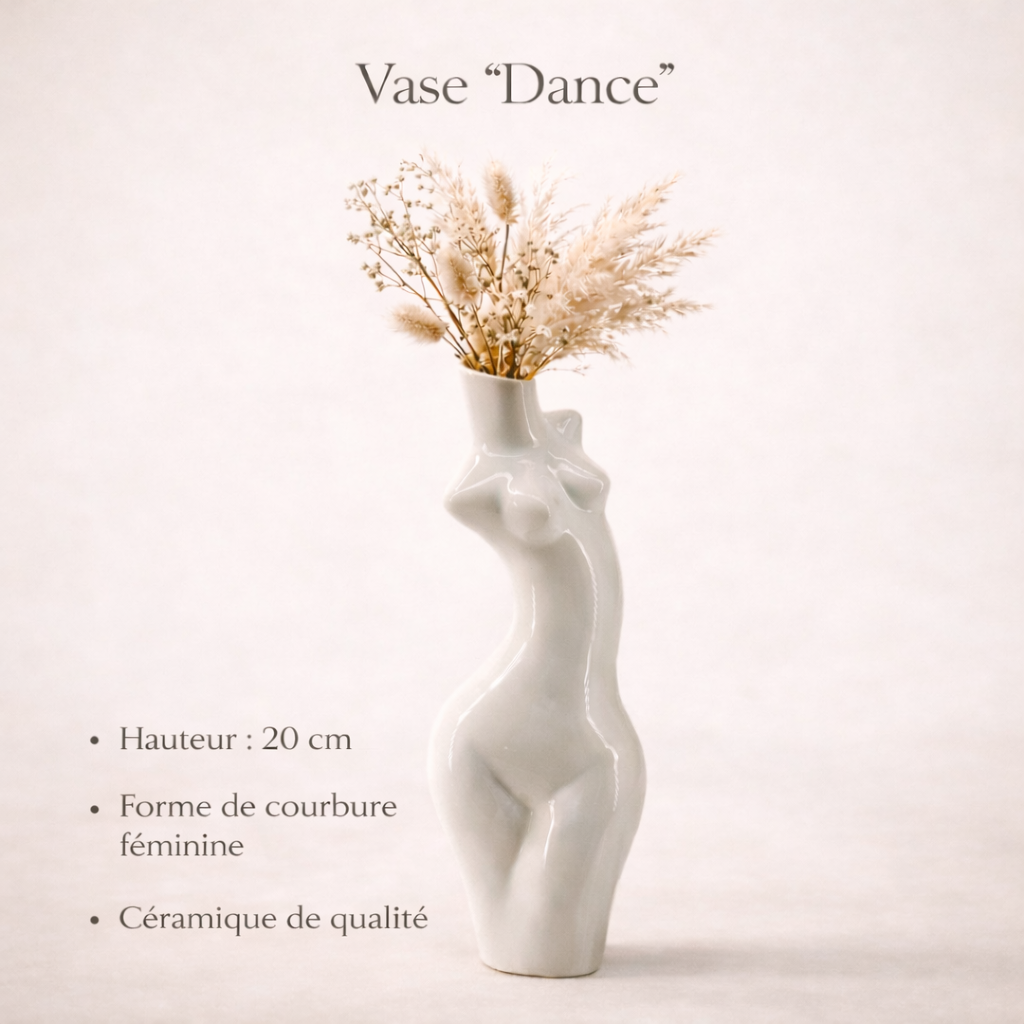 Vase avec une forme de courbure féminine "Dance"