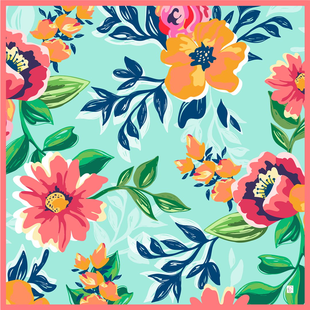 Foulard Mauve en soie naturelle "Fairy tales idyll" - artisanat Tunisien fait main | ILEYCOM