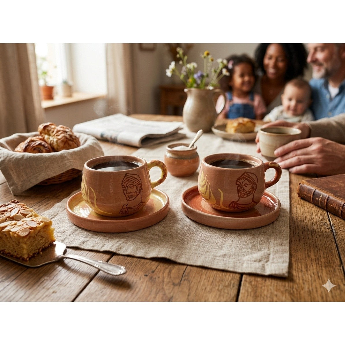 Tasse céramique marbrée Hannibal pour un café raffiné