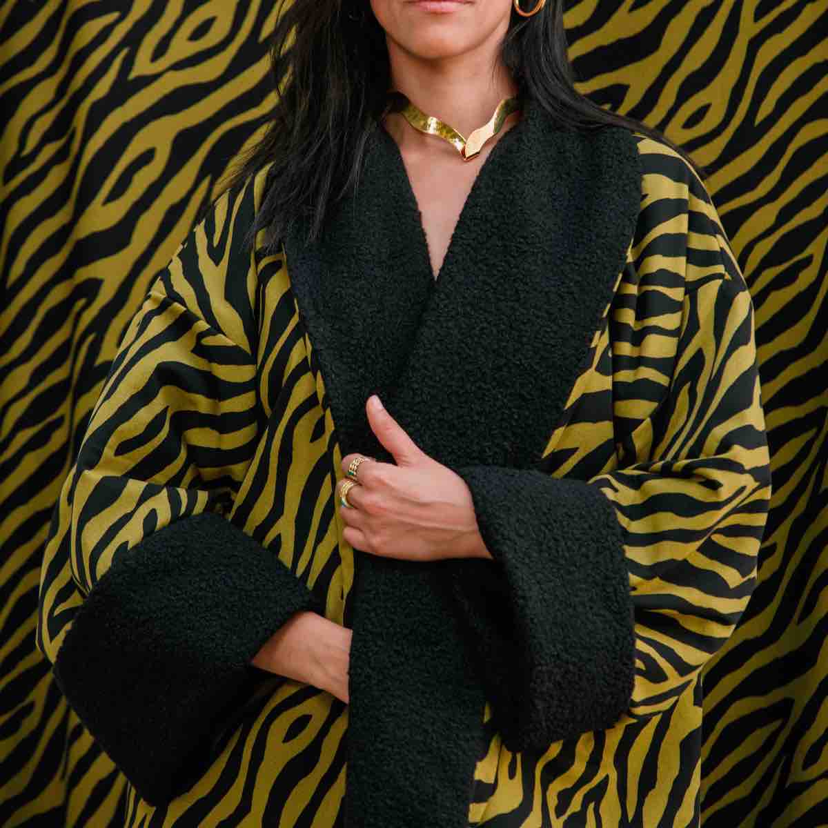 Gilet femme réversible noir et vert