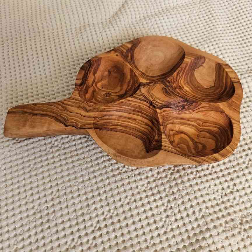 présentoir fruits secs en bois naturel design fleur exclusif