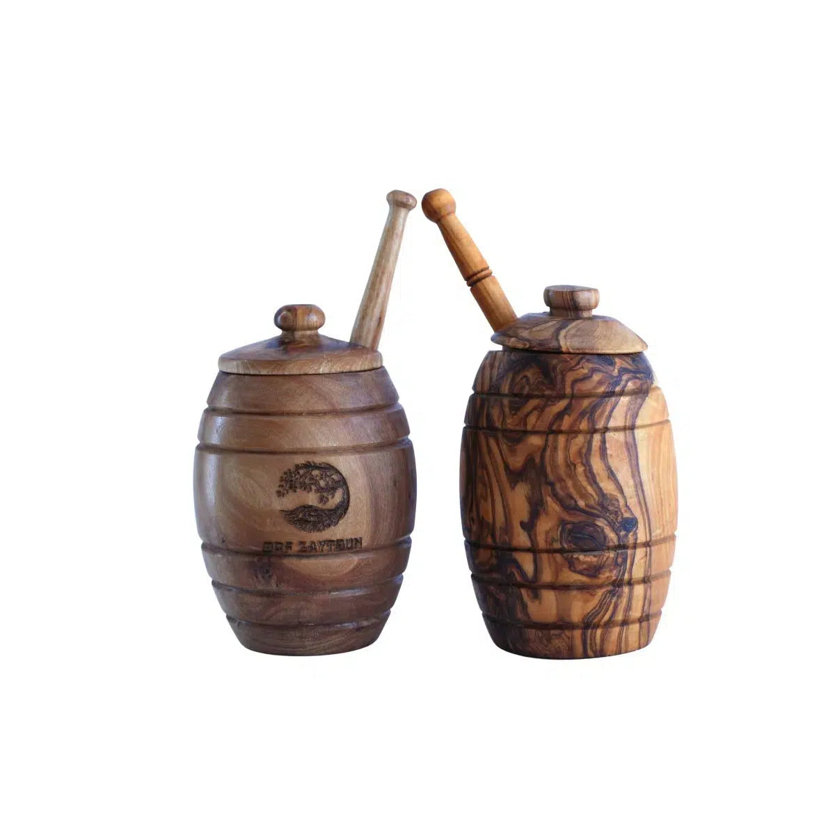 Pot à miel en bois d'olivier pour un plaisir authentique