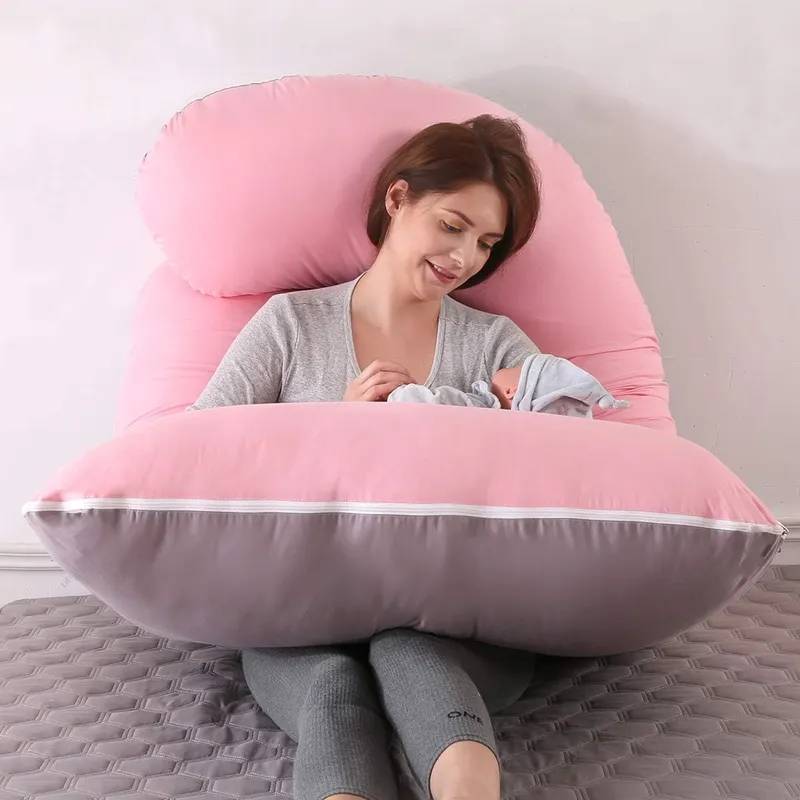 Coussin grossesse géant en coton lavable confort optimal