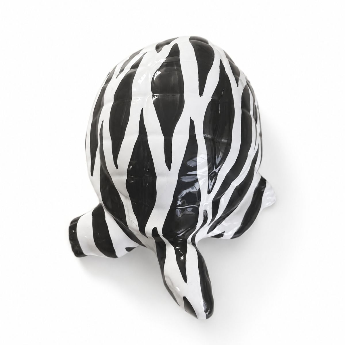 Tortue décorative noir et blanc élégance pour votre intérieur