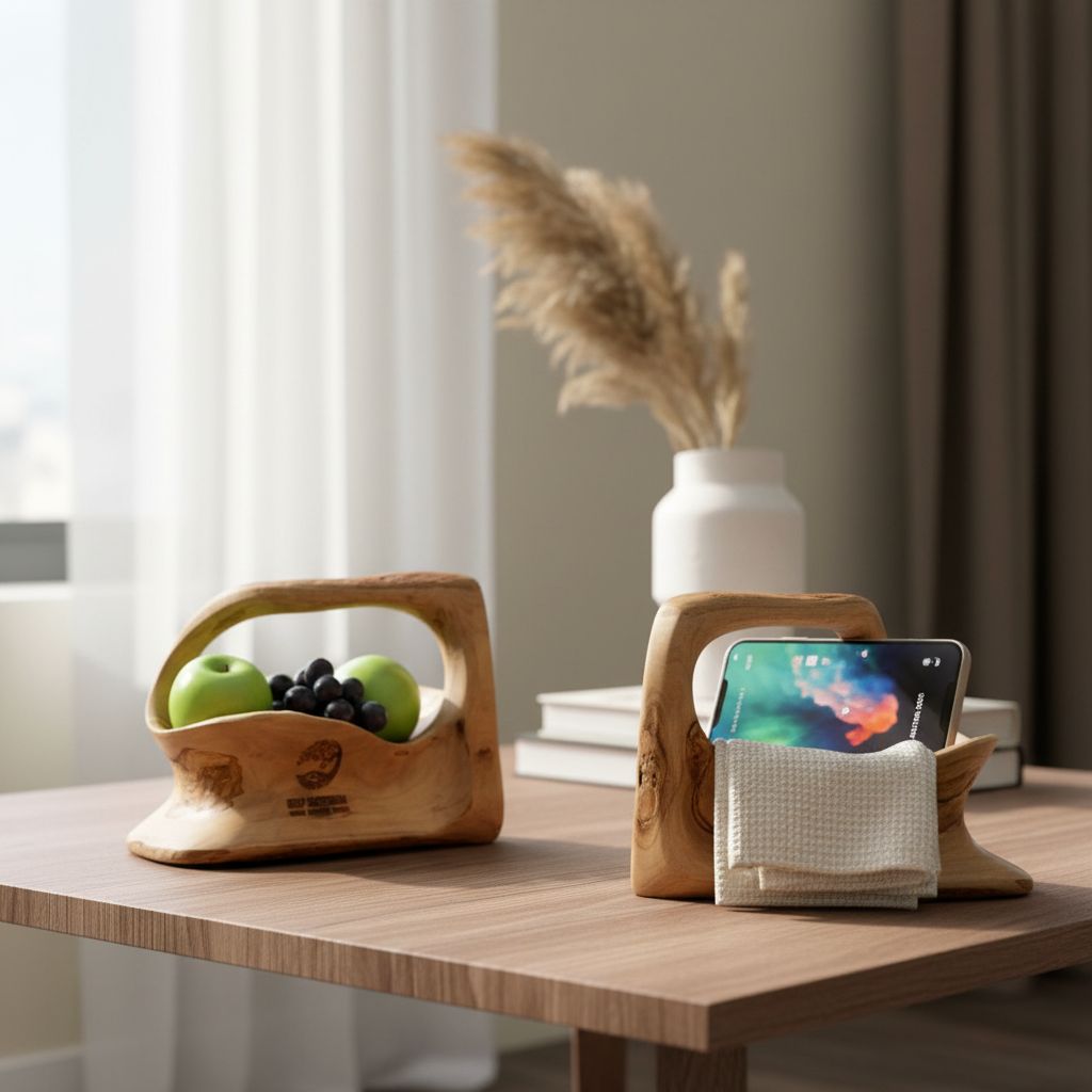 support bois olivier élégant pour un intérieur raffiné