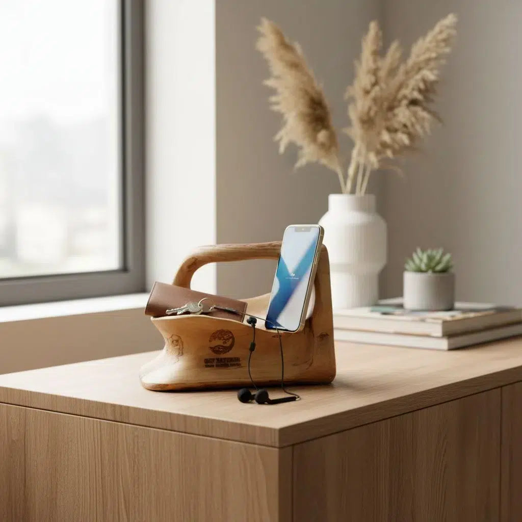 support bois olivier élégant pour un intérieur raffiné