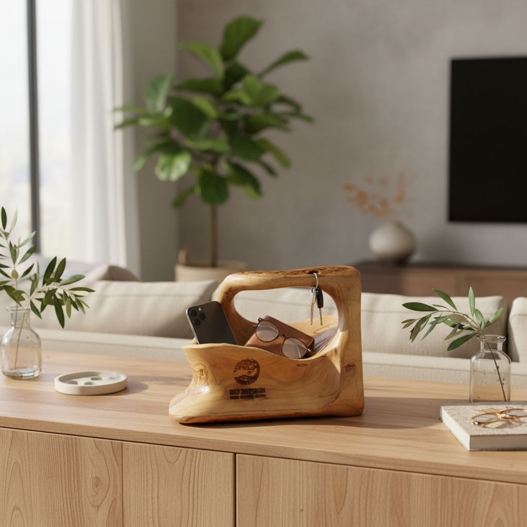 support bois olivier élégant pour un intérieur raffiné