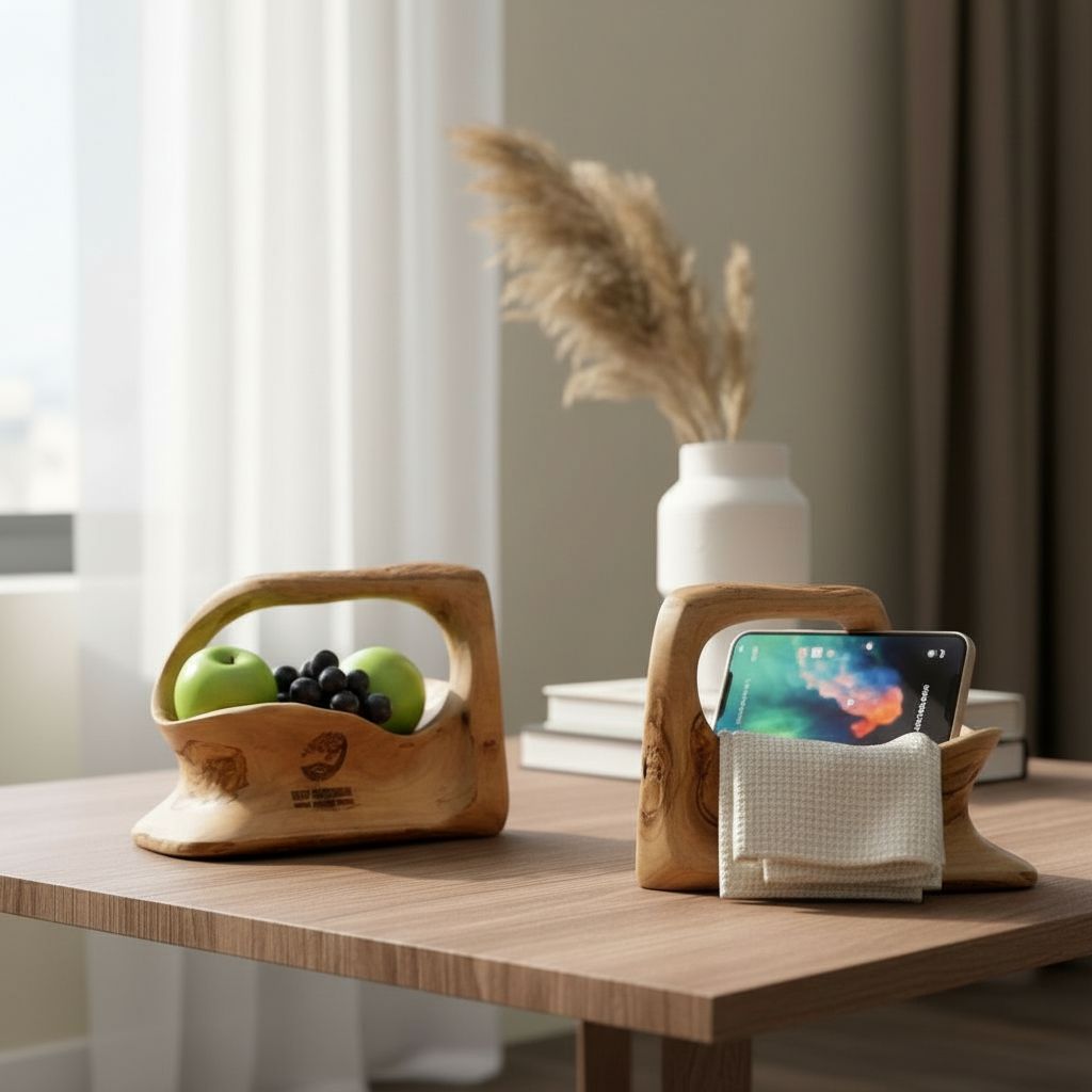 support bois olivier élégant pour un intérieur raffiné