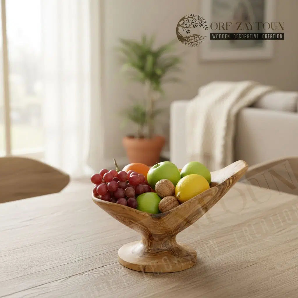 vase bois d'olivier artisanal unique pour une décoration élégante