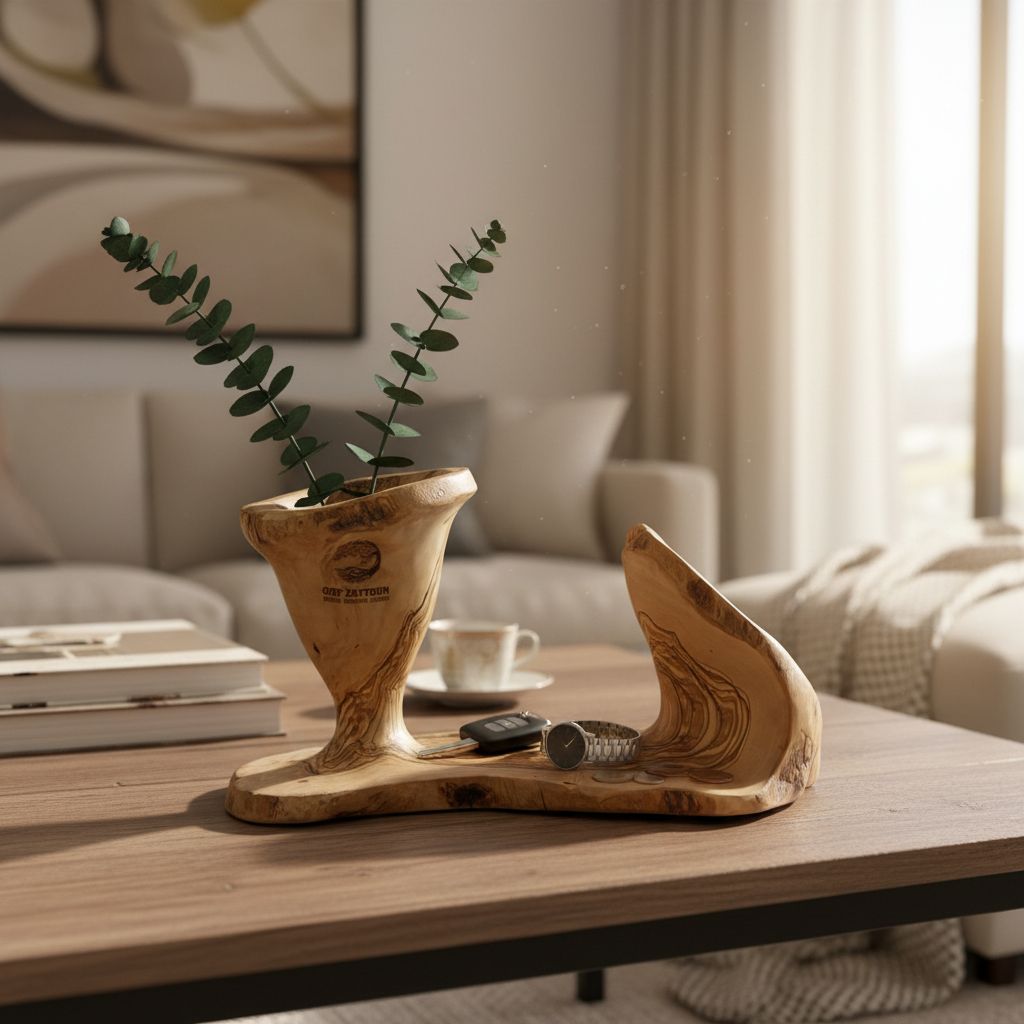 decoration bois piece unique en bois dolive pour un interieur raffine