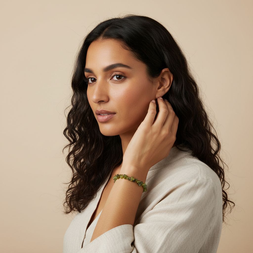Bracelet élastique Péridot Naturel - Élégance Artisanal