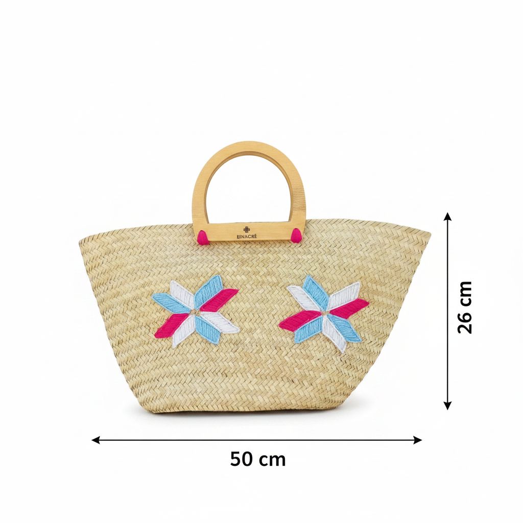 Couffin floral chic fait main pour vos sorties estivales