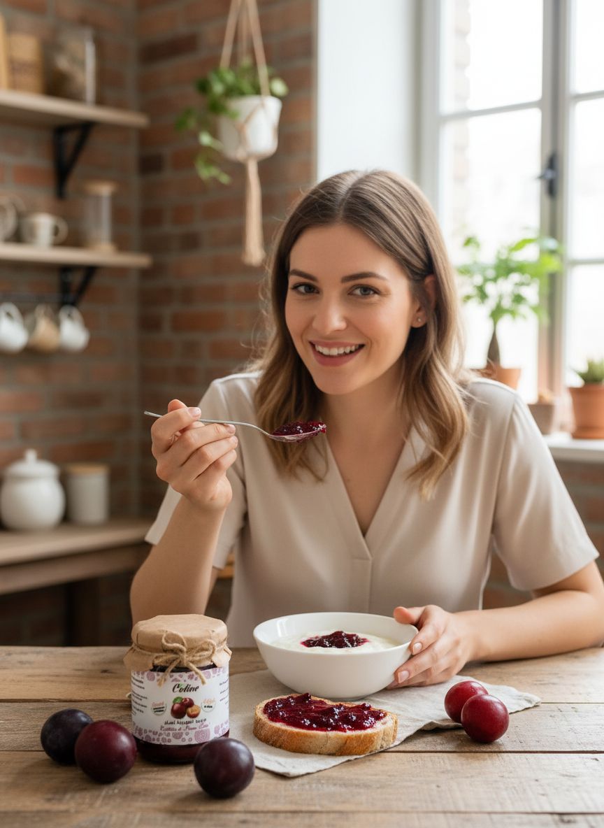 confiture prunes rouges goût authentique et allégée en sucre