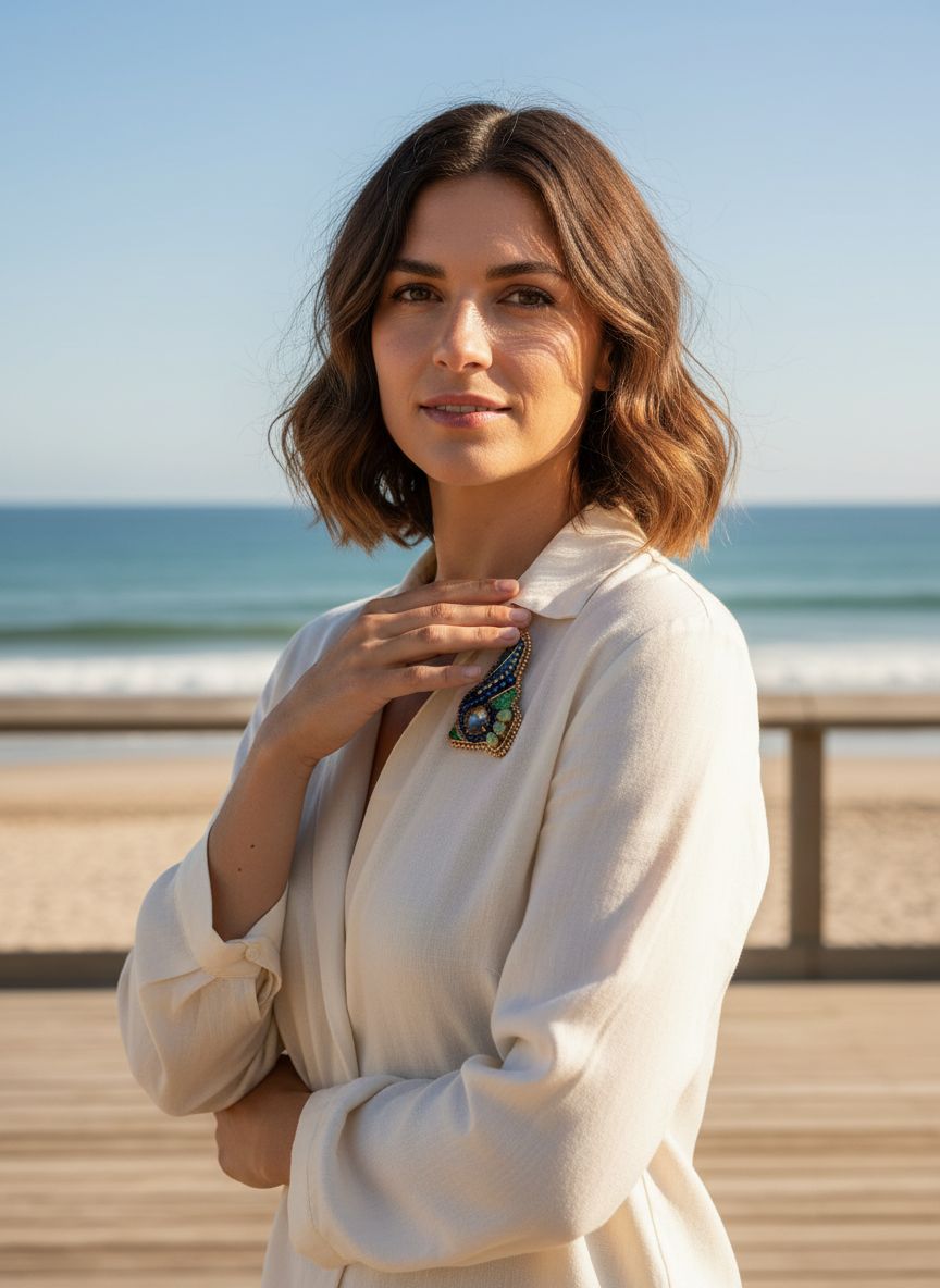 Broche multicolore artisanale élégante pour un style unique