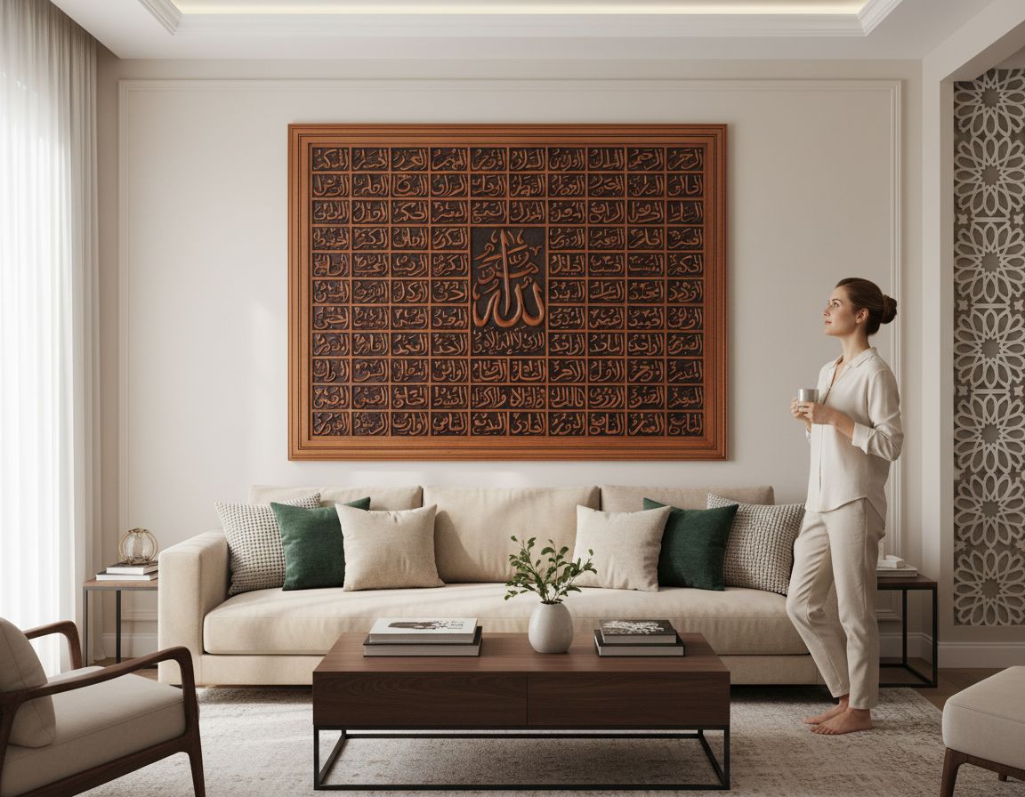tableau islamique en bois sculpté pour une décoration unique