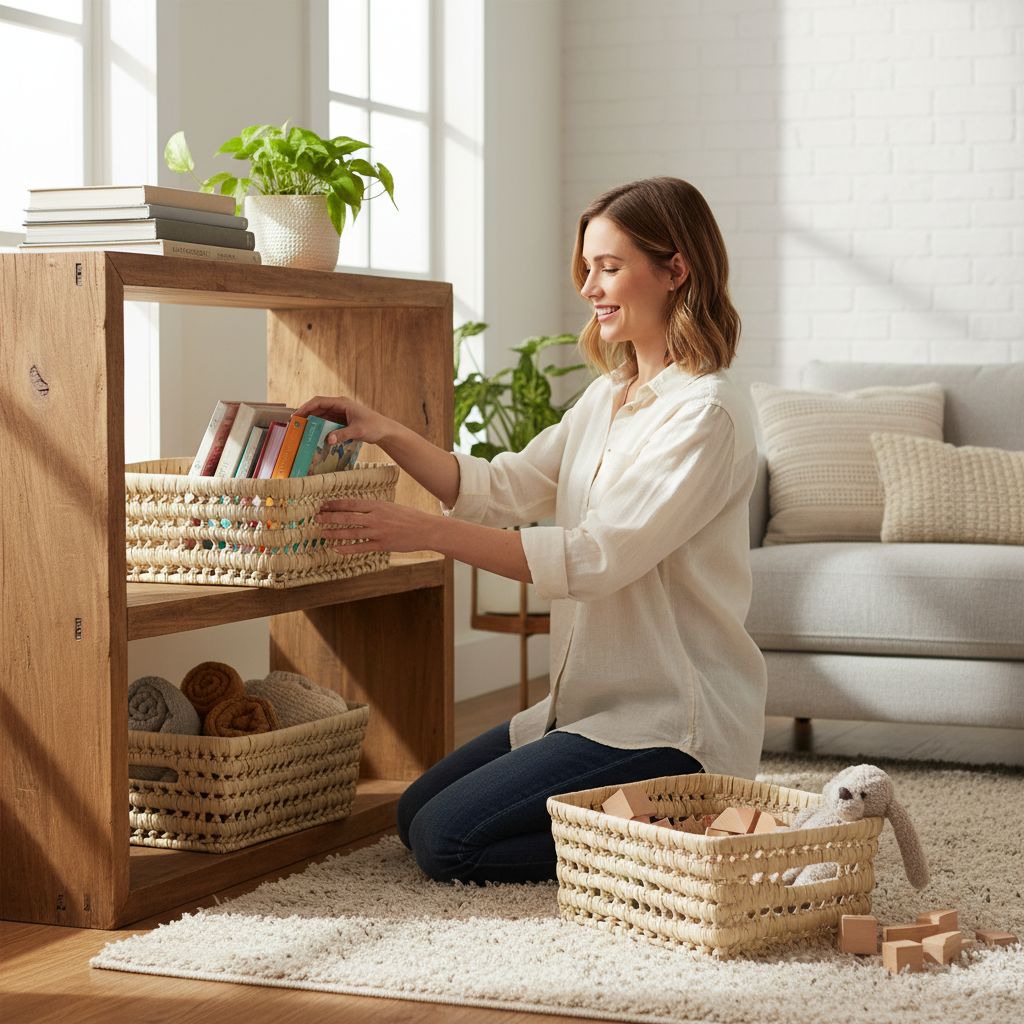 panier paille chic pour un rangement élégant et durable