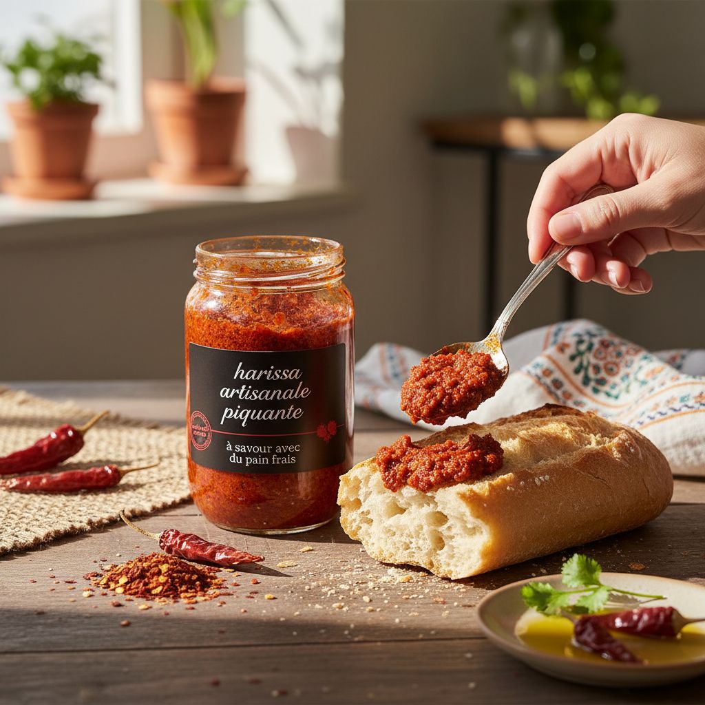 Harissa artisanale piquante à savourer avec du pain frais - 200 g