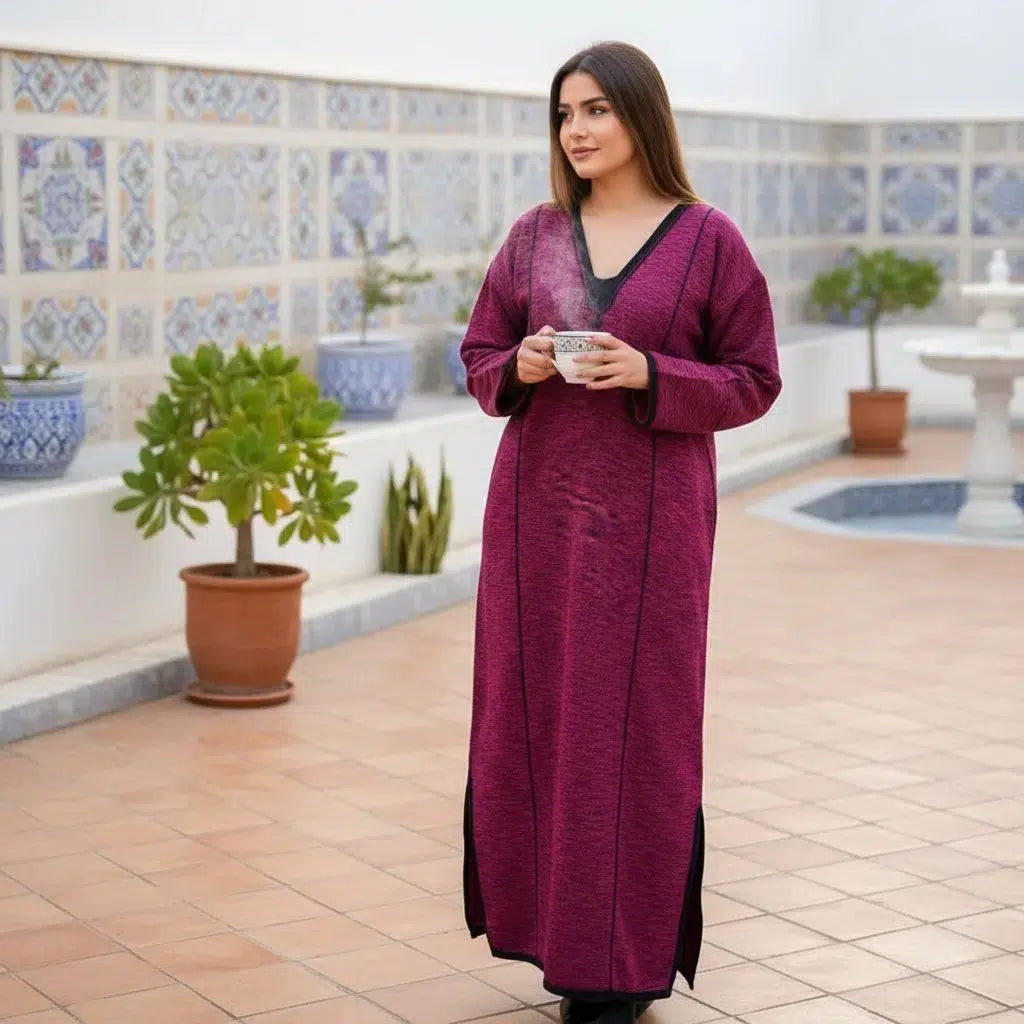 jebba femme en laine rose artisanale élégance et confort - Taille Standard