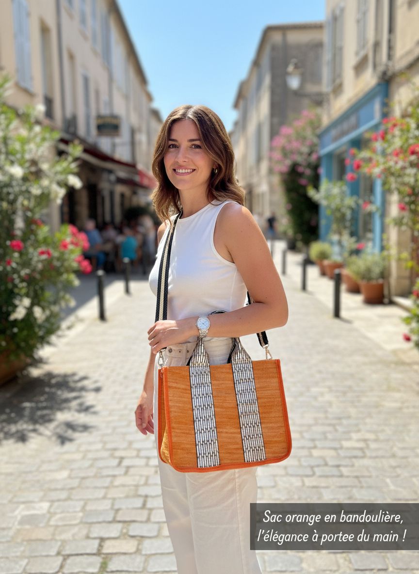 sac orange élégant et pratique pour un style irrésistible