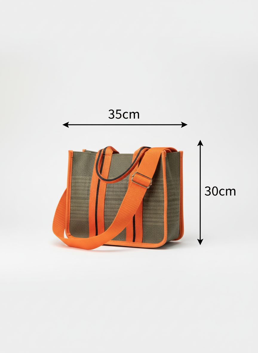 sac bandoulière vert et orange l'élégance au quotidien