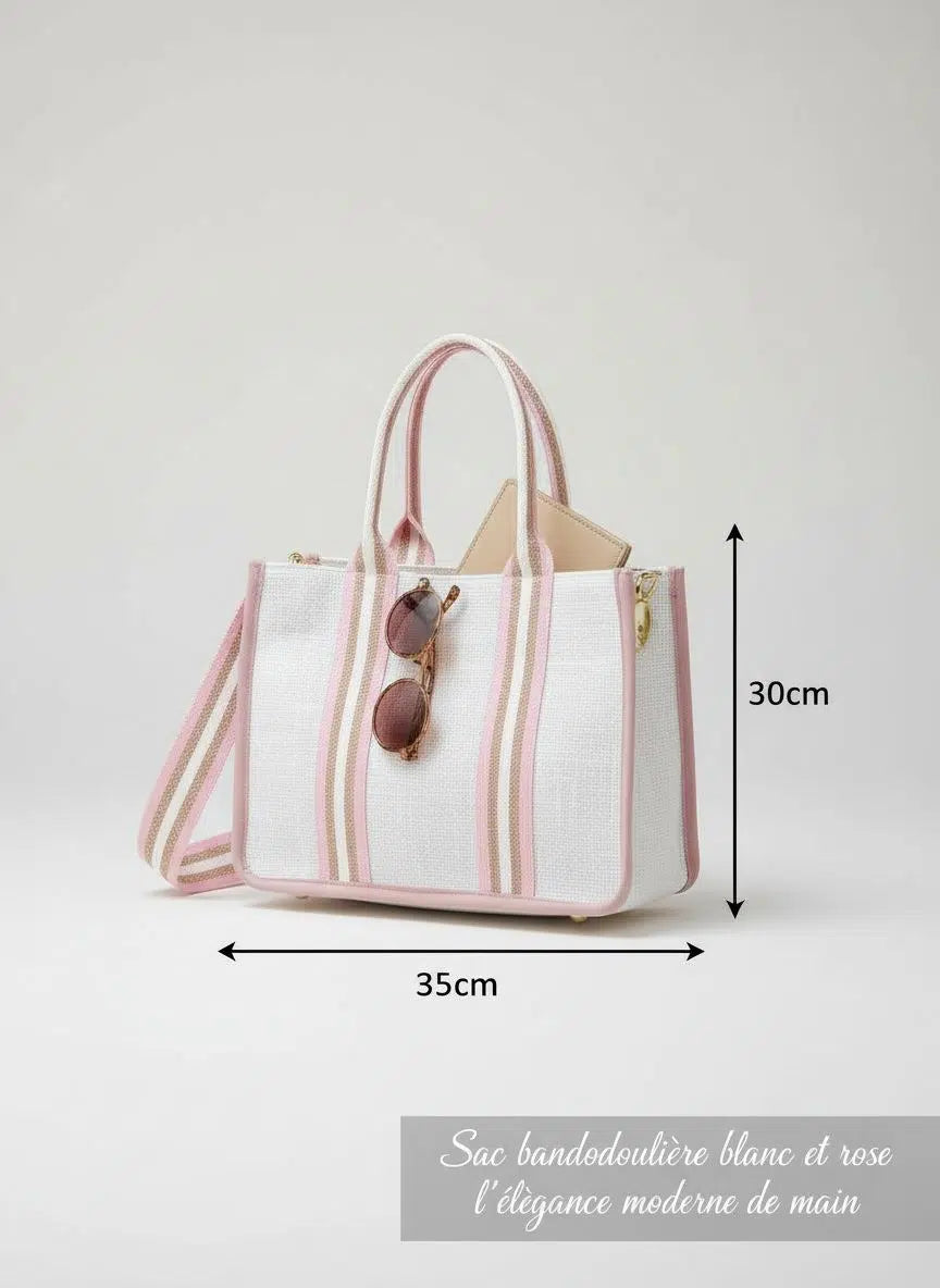 sac bandoulière blanc et rose lélégance moderne à adopter