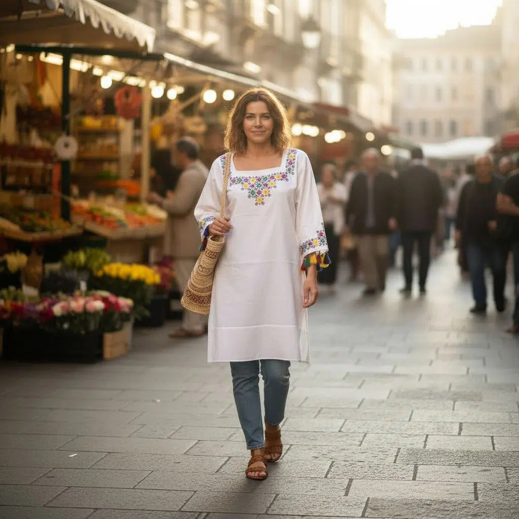 Robe élégante brodée pour un style unique et irrésistible