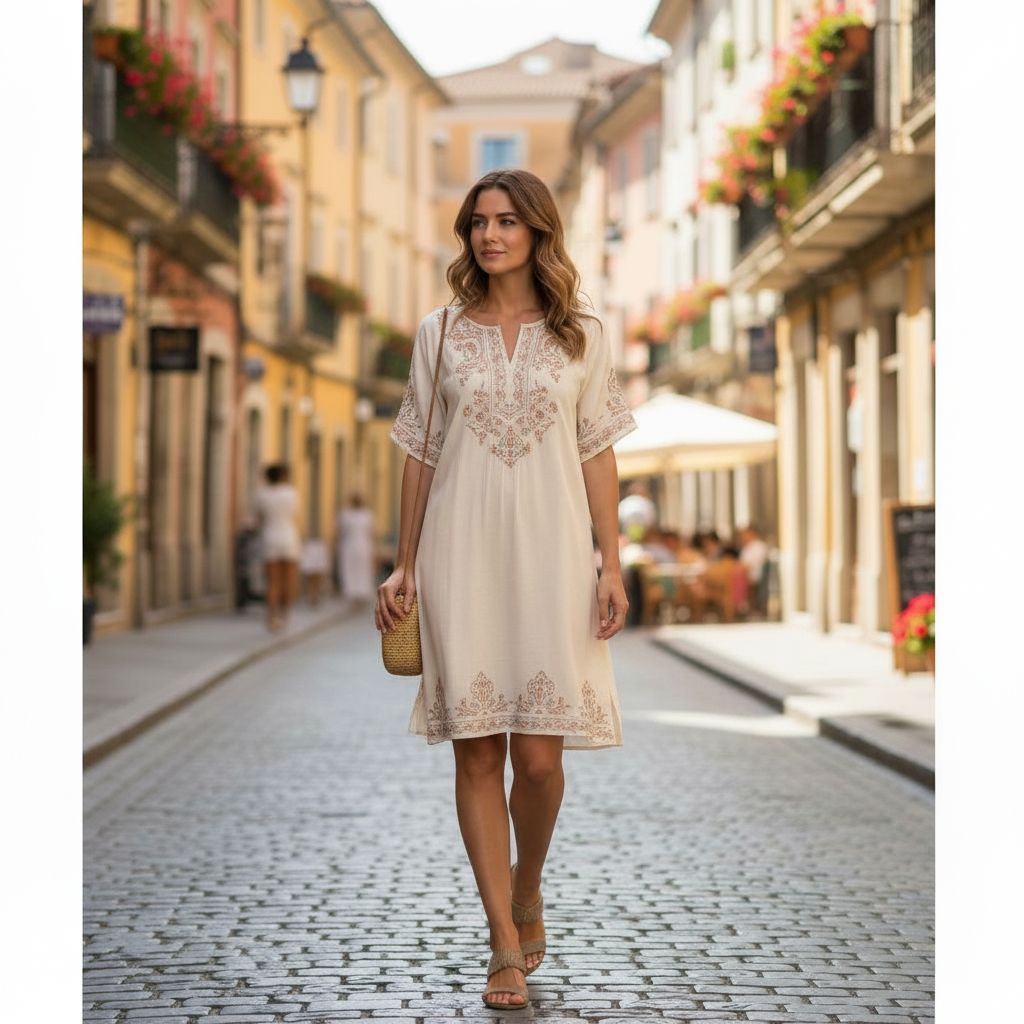 Robe boho crème exclusive taille 40 état neuf irrésistible
