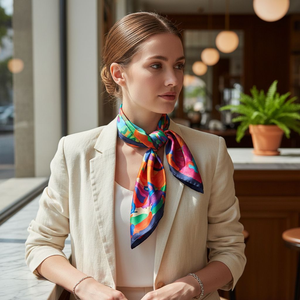 foulard soie bleu azur lélégance ultime pour tous les styles