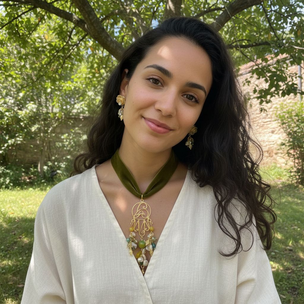 collier main de fatma élégant en agathe et cristal exclusif