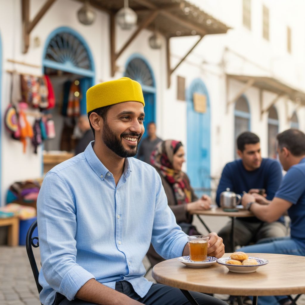 Chéchia Tunisienne Jaune En Laine