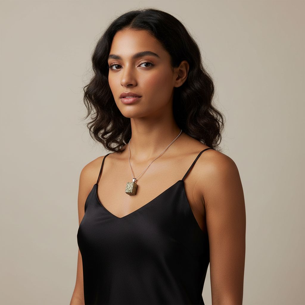 collier argent 925 éclat pyrite doré pour un style unique