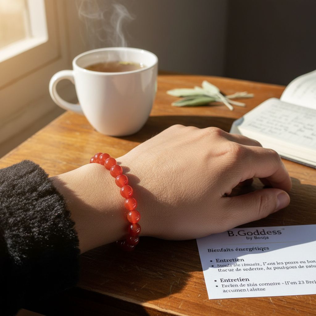bracelet corneline rouge élégant et énergisant pour un style unique