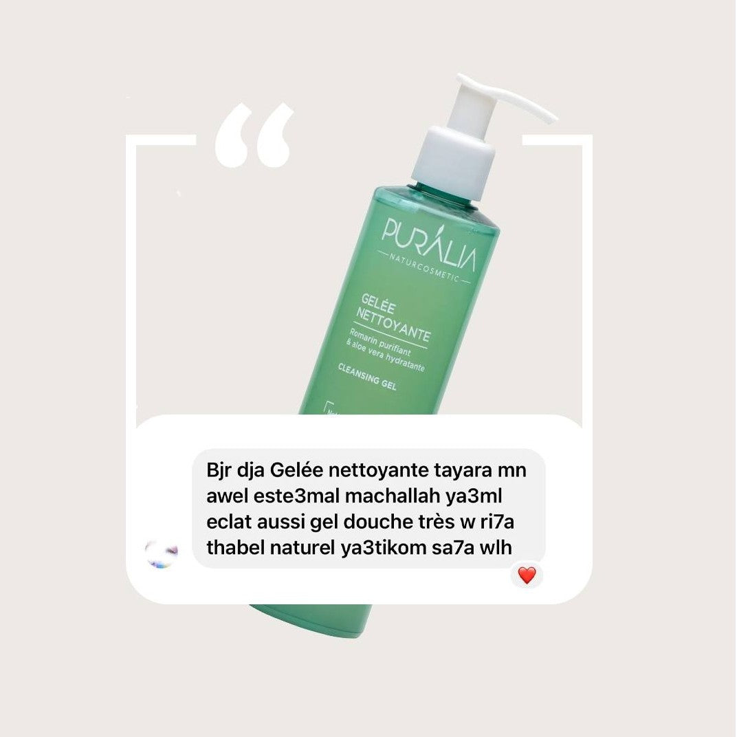 Gelée nettoyante moussante BIO à l’Aloe Vera pour peaux sensibles