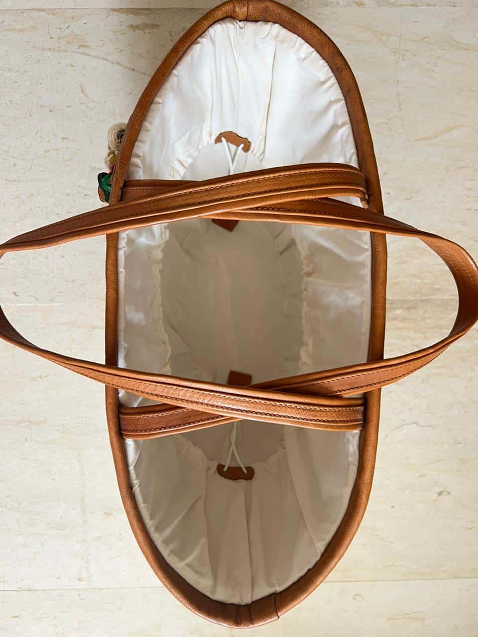 grand couffin avec poche en cuir - artisanat Tunisien fait main | ILEYCOM
