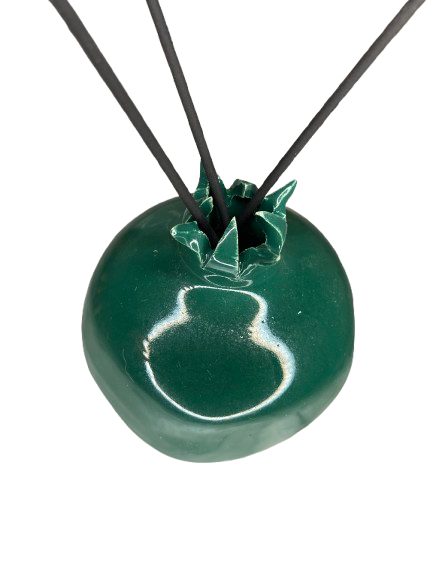 Pack décoratif en bois beurrier et grenade en céramique