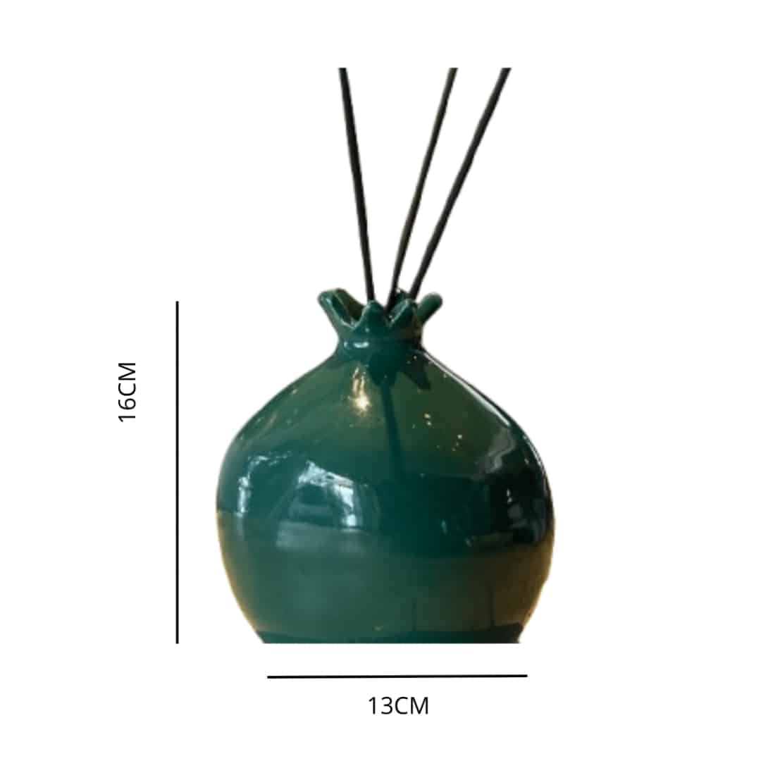 Support pour ambre en céramique motif grenade (13 x 16 cm)