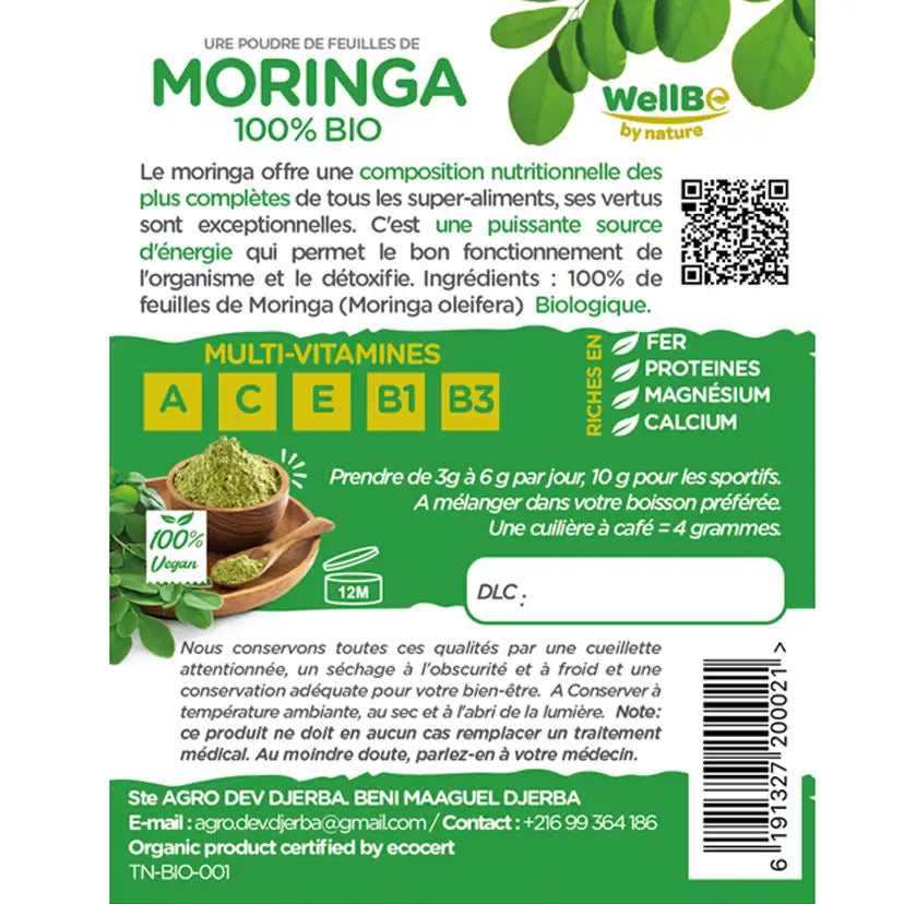 Hydrolat En Eau Florale De Moringa - 100 ml - artisanat Tunisien fait main | ILEYCOM