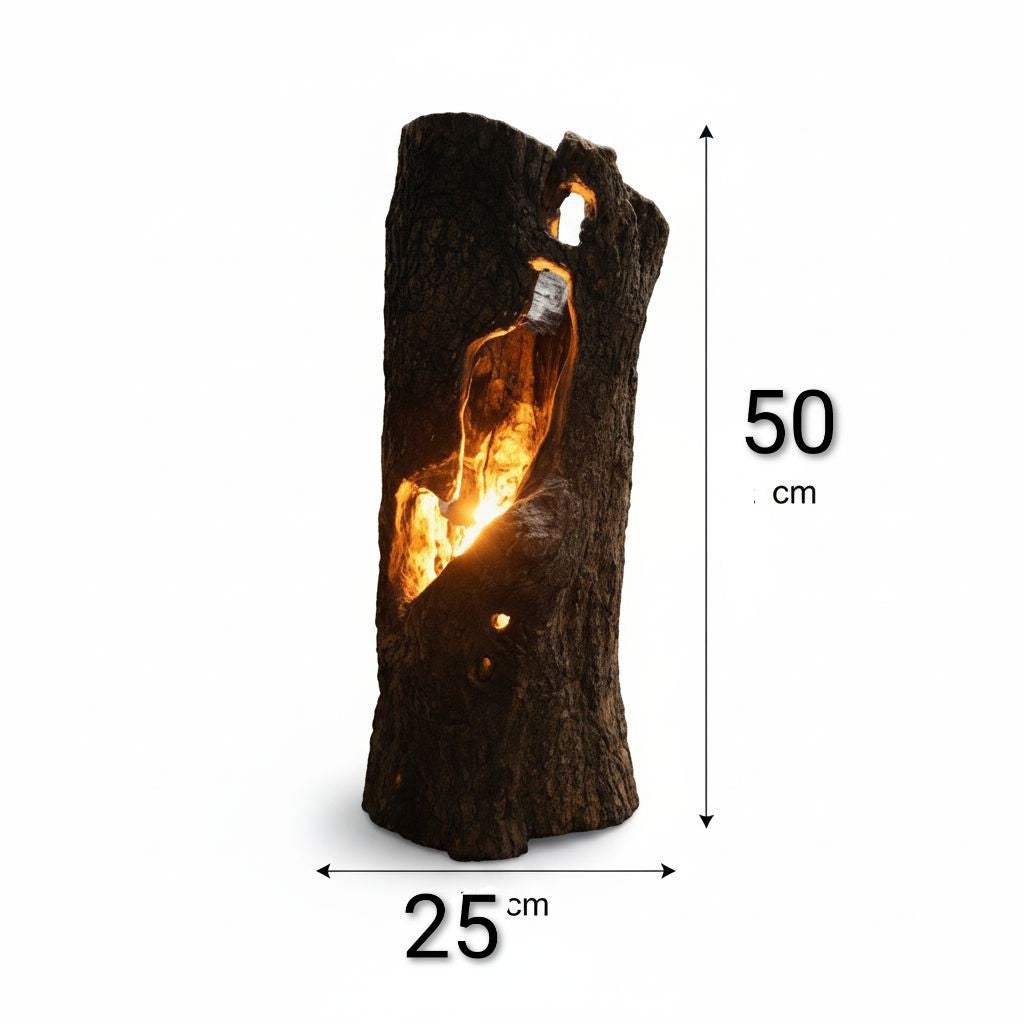 lampe tronc d'arbre design unique pour une ambiance chaleureuse