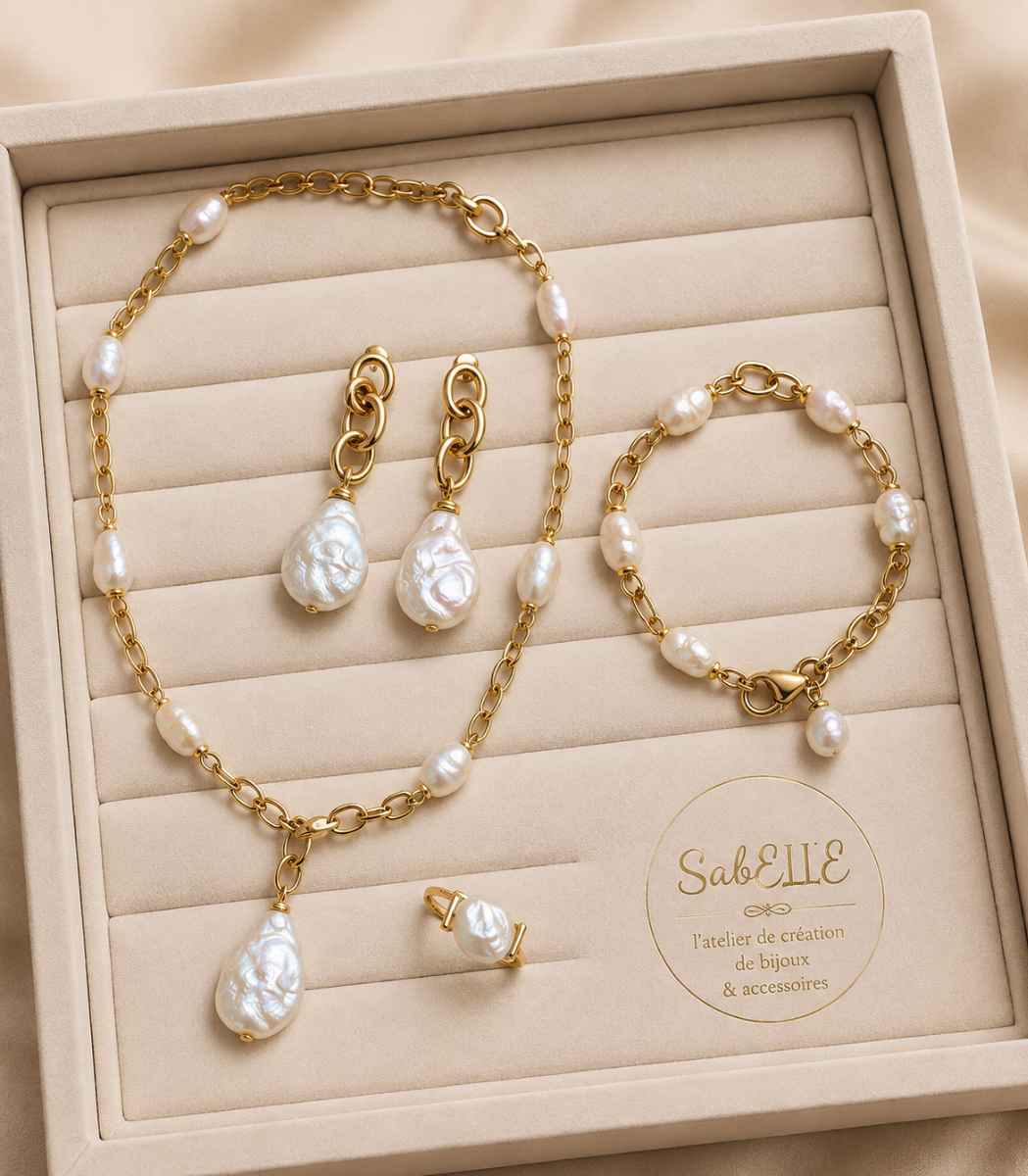 bijoux en argent collection exclusive en or 24k et perles de culture
