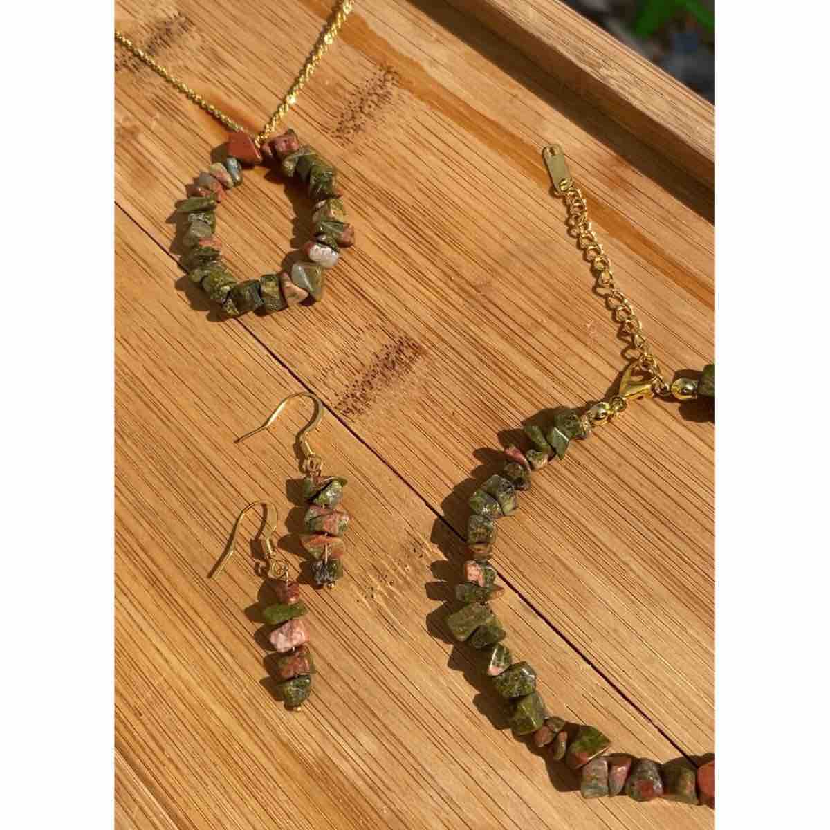 Parure unakite élégante pour un style unique et irrésistible