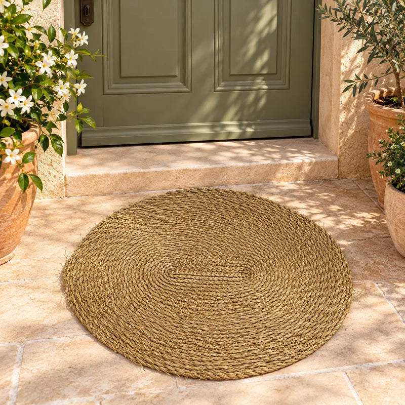 Paillasson en Halfa artisanal forme ovale (1m x 0.6m)